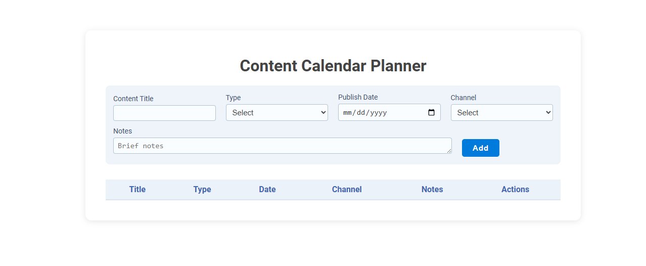 Free Online Tool for Effortless Content Calendar Planning