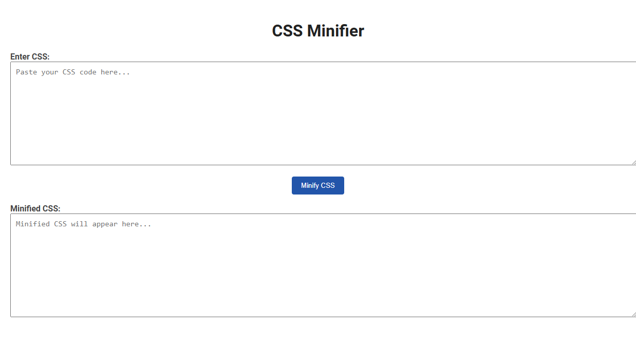 CSS Minifier Free Online Tool for Developers