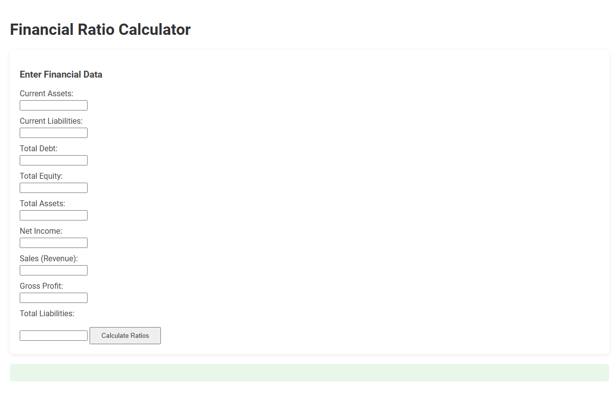 Financial Health Assessment Made Easy with Free Online Financial Ratio Calculator