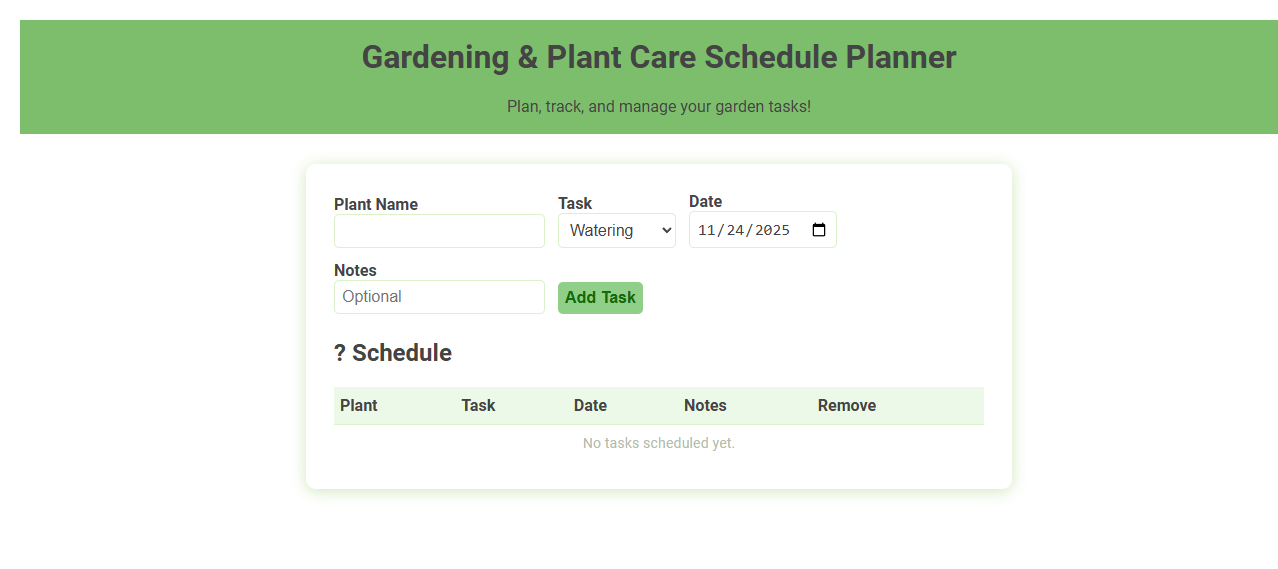 Free Online Tool for Effortless Gardening and Plant Care Schedule Planning