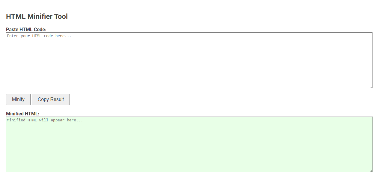 Free Online Tool for Minifying HTML Code in Blogger