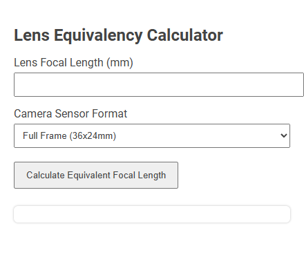 Achieving Accurate Focal Length Comparisons with a Free Online Tool for Videographers