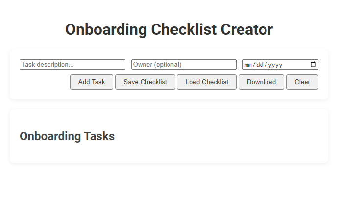 Efficient Onboarding Checklist Creation with Free Online Tool for Recruiters