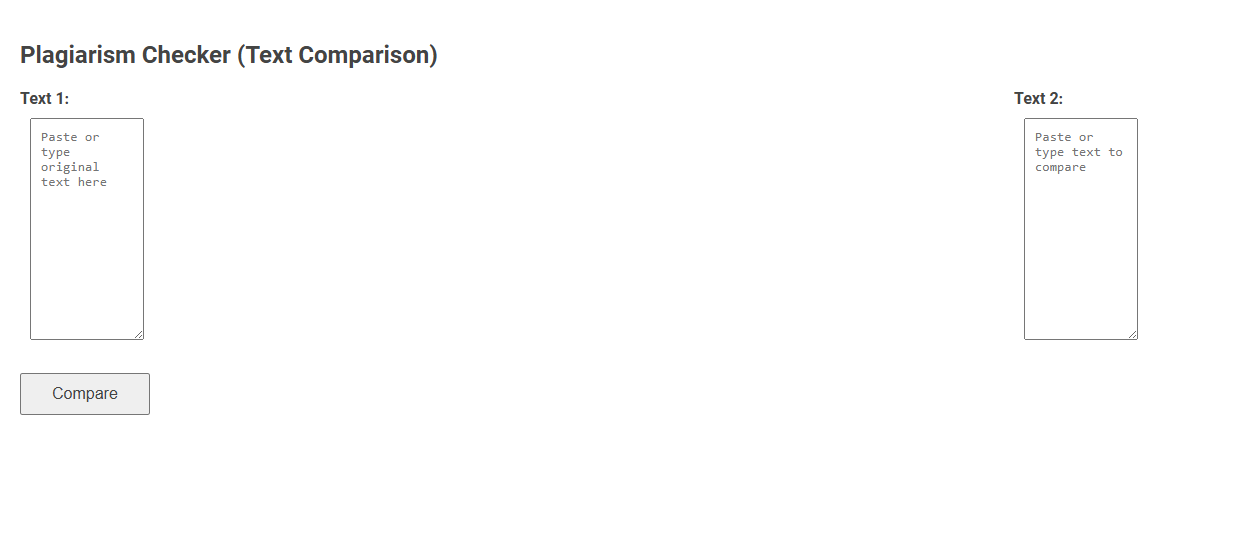 Free Online Tool for Plagiarism Detection and Text Comparison
