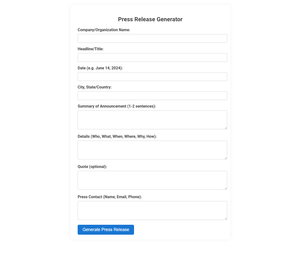 Boost Press Release Creation with a Free Online Tool for Publicists