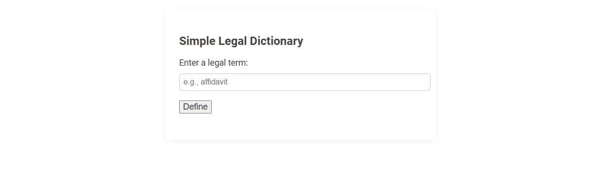 Free Online Tool for Accessing a Simple Legal Dictionary