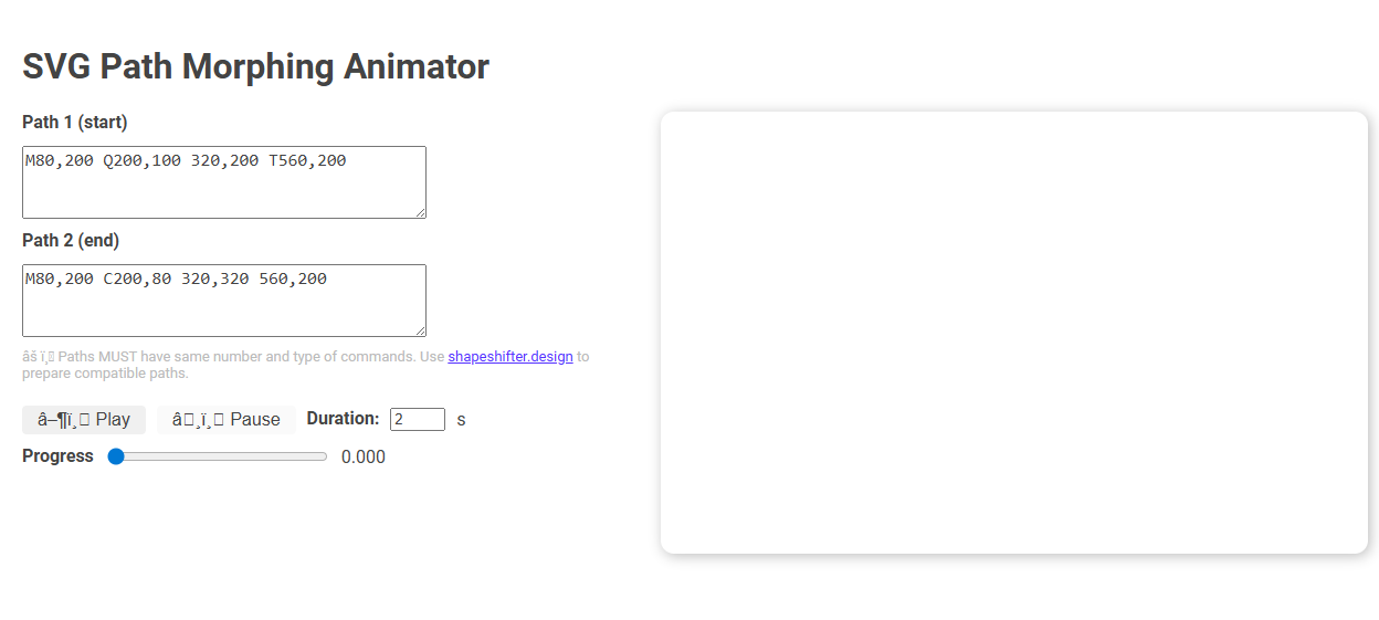 Free Online Tool for SVG Path Morphing Animation in Illustrator