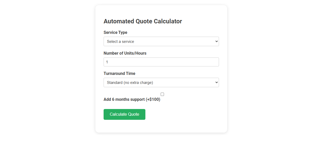 Free Online Tool for Automated Sales Quoting and Accurate Price Estimation