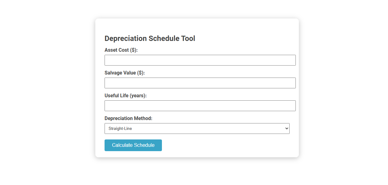 Free Online Tool for Generating Accurate Depreciation Schedules for Accountants