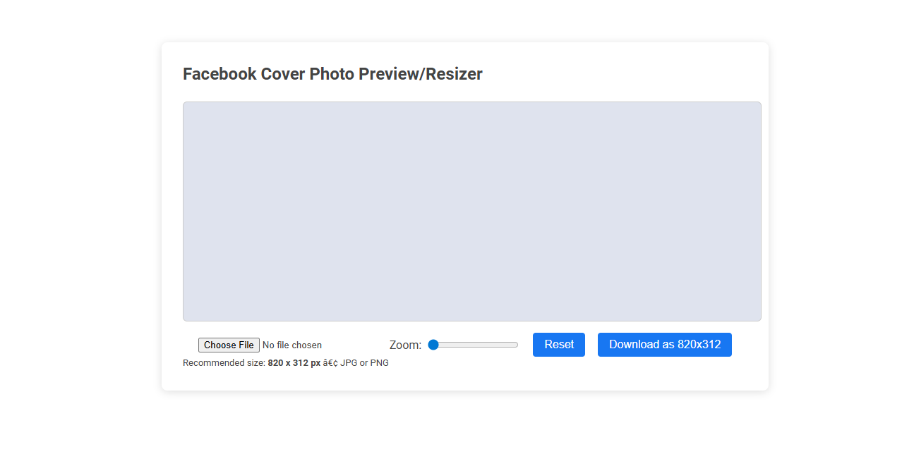 Free Online Tool for Facebook Cover Photo Preview and Resizing