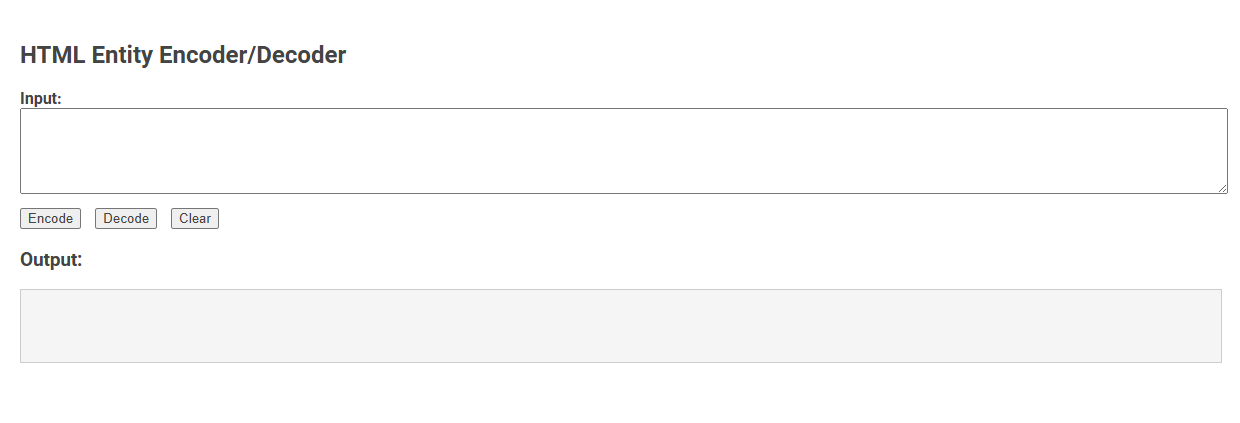 Free Online Tool for HTML Entity Encoding and Decoding in Developer Applications