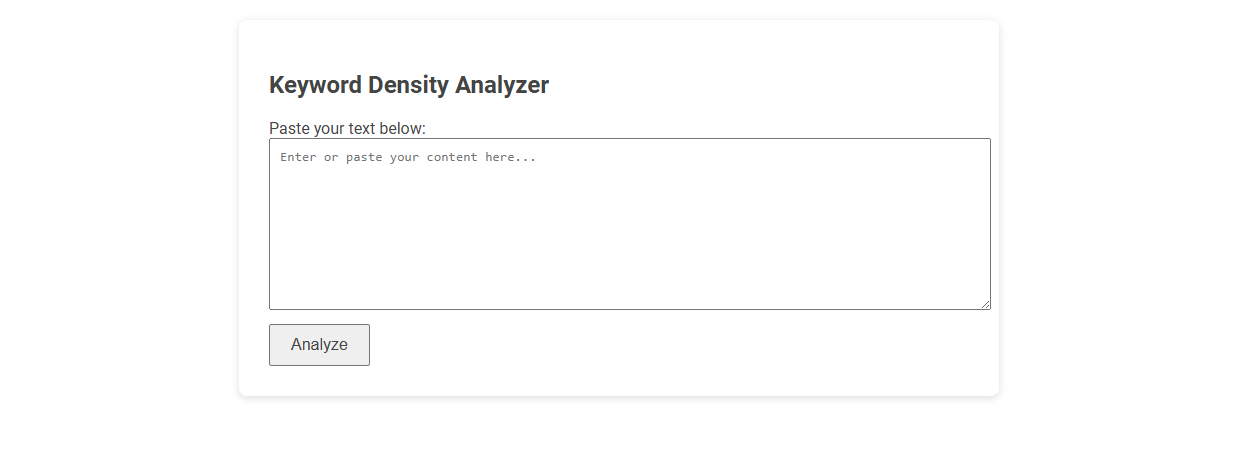 Boost SEO Performance with a Free Online Tool for Keyword Density Analysis