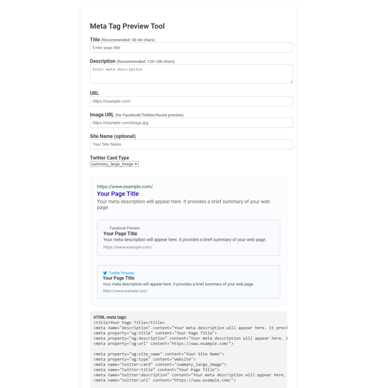 Maximize SEO Impact with a Free Online Tool for Meta Tag Preview