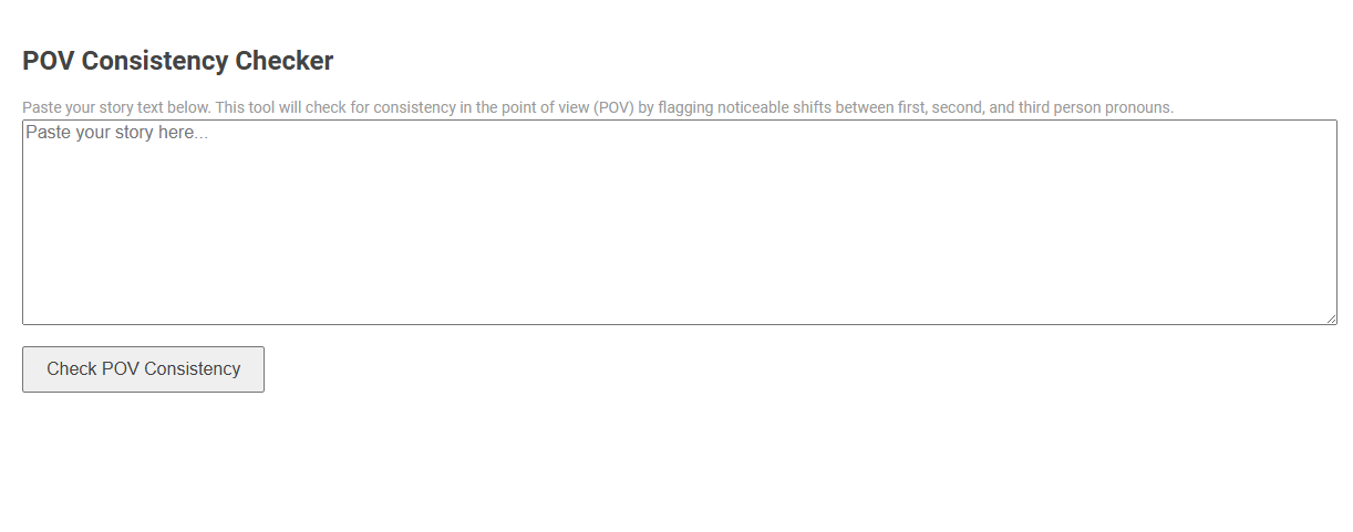 Free Online Tool for Consistent Point of View in Writing