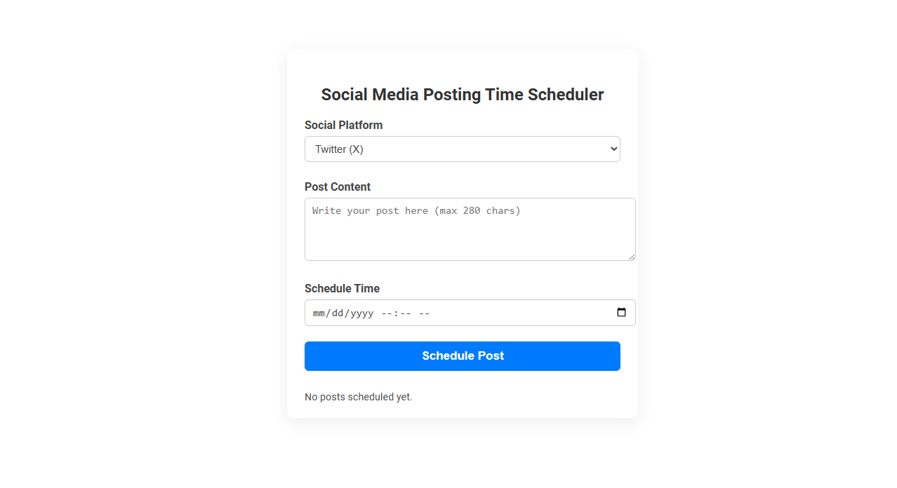 Free Online Tool for Social Media Posting Time Scheduling
