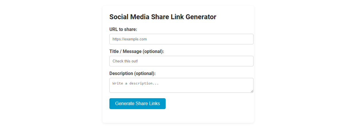 Free Online Tool for Creating Social Media Share Links for Marketers