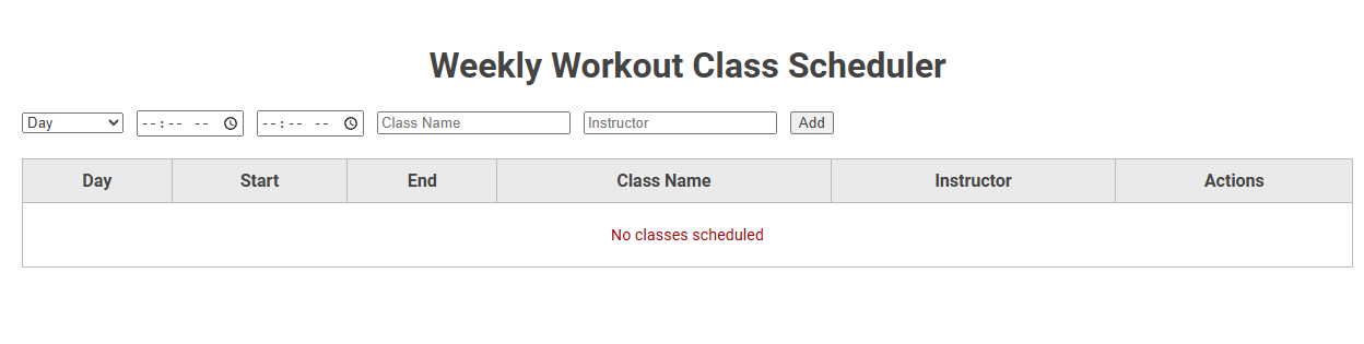 Free Online Tool for Creating Weekly Workout Class Schedules