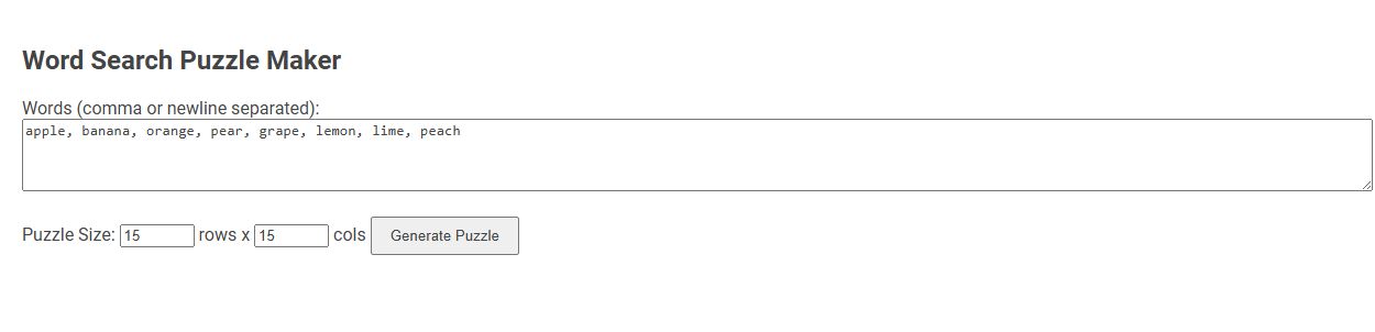 Free Online Tool for Creating Word Search Puzzles for Teachers