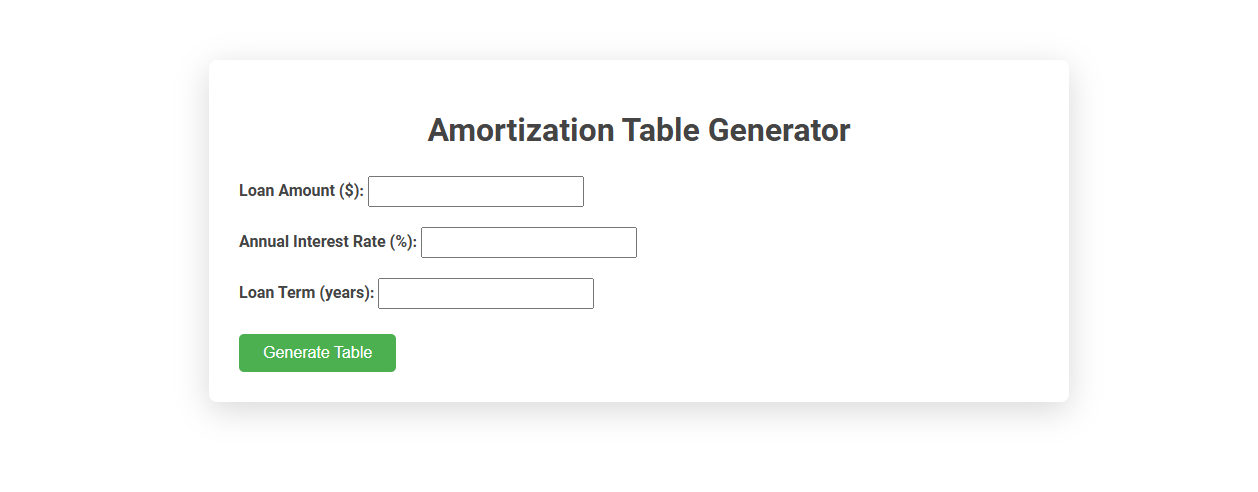 Free Online Tool for Generating Amortization Tables for Accountants