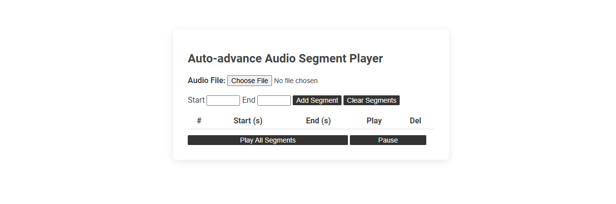 Free Online Tool for Seamless Auto-Advance Audio Segment Playback in Transcription