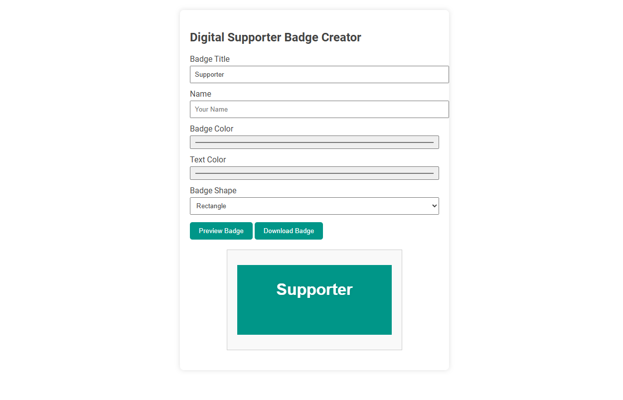 Free Online Tool for Creating Custom Digital Supporter Badges