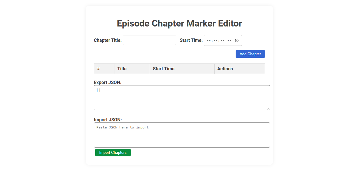 Free Online Tool for Effortless Podcast Episode Chapter Marker Editing