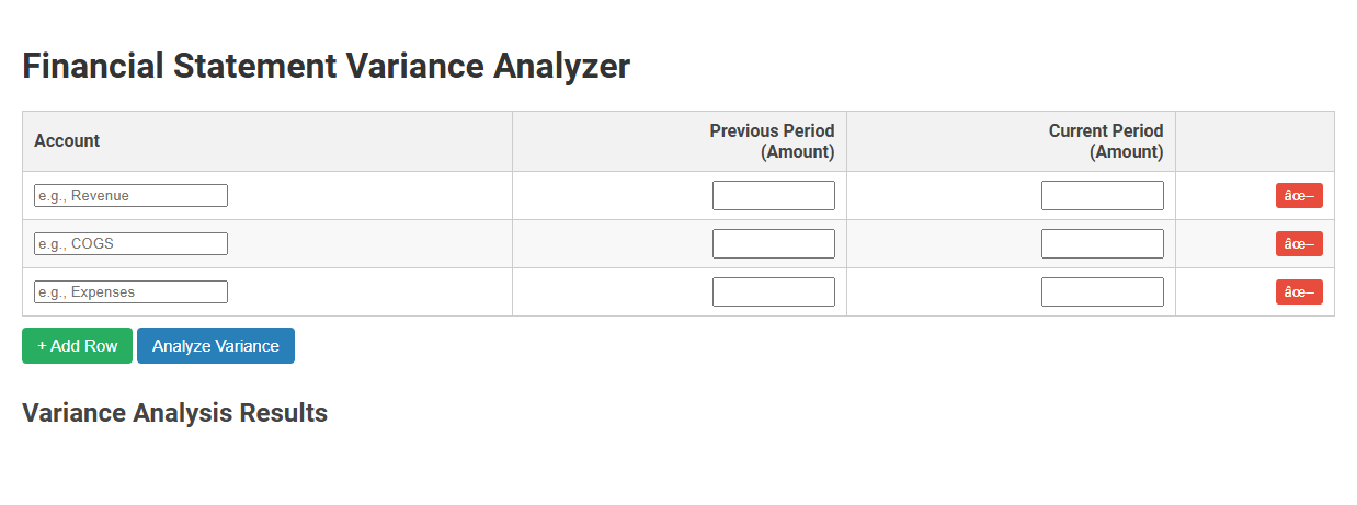 Free Online Tool for Financial Statement Variance Analysis in Auditing
