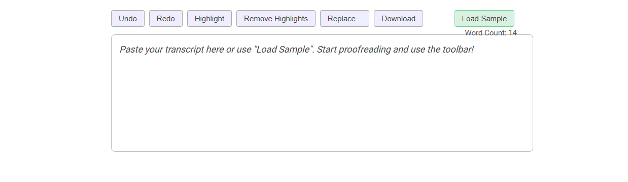 Free Online Tool for Proofreading Transcripts with Inline Text Editing