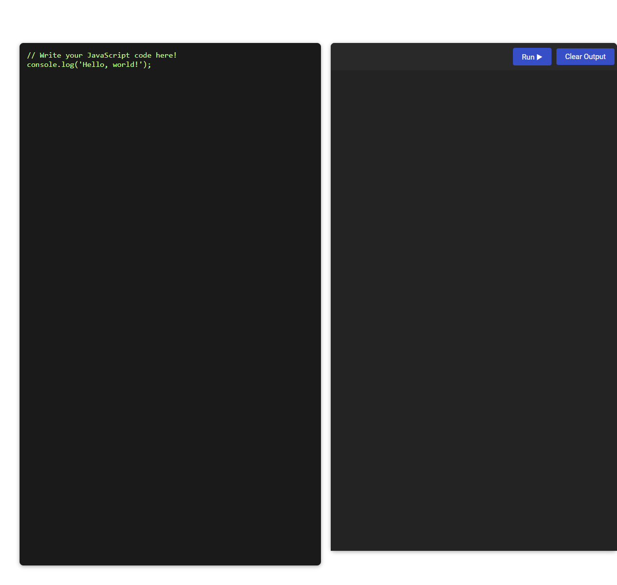 Free Online Tool for JavaScript Code Editing and Development