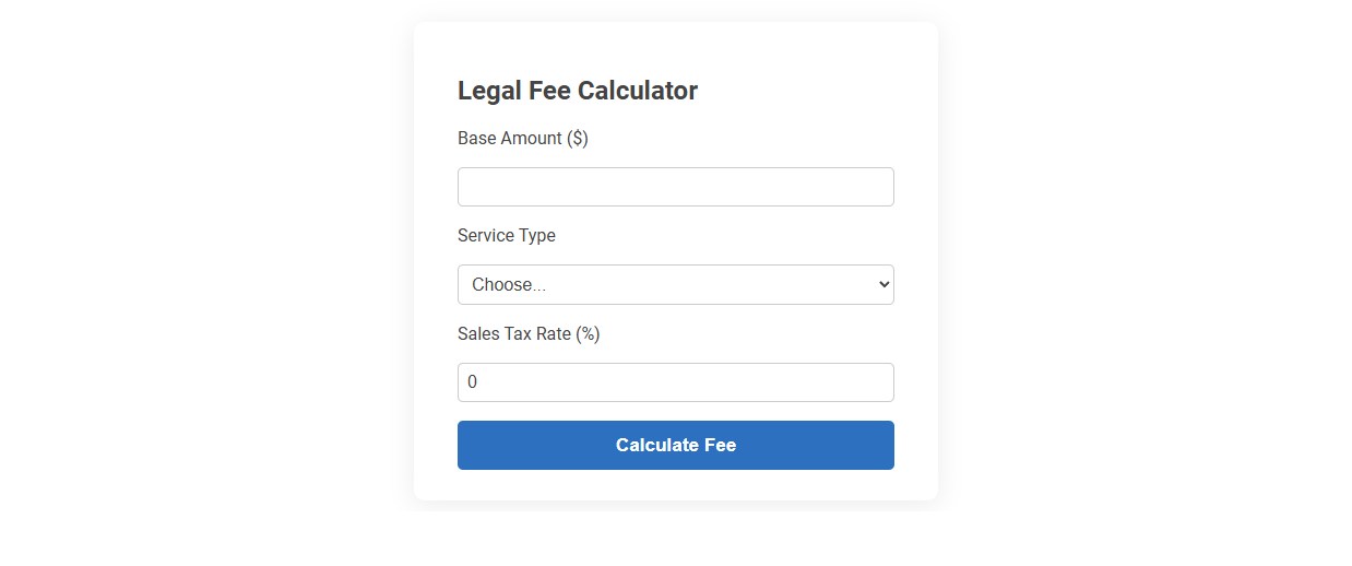 Legal Fee Calculator: Free Online Tool for Accurate Lawyer Cost Estimates