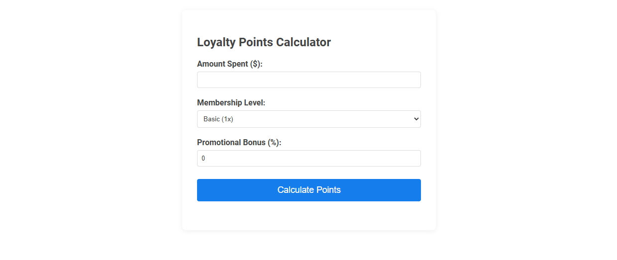 Free Online Tool for Accurate Customer Loyalty Points Calculation
