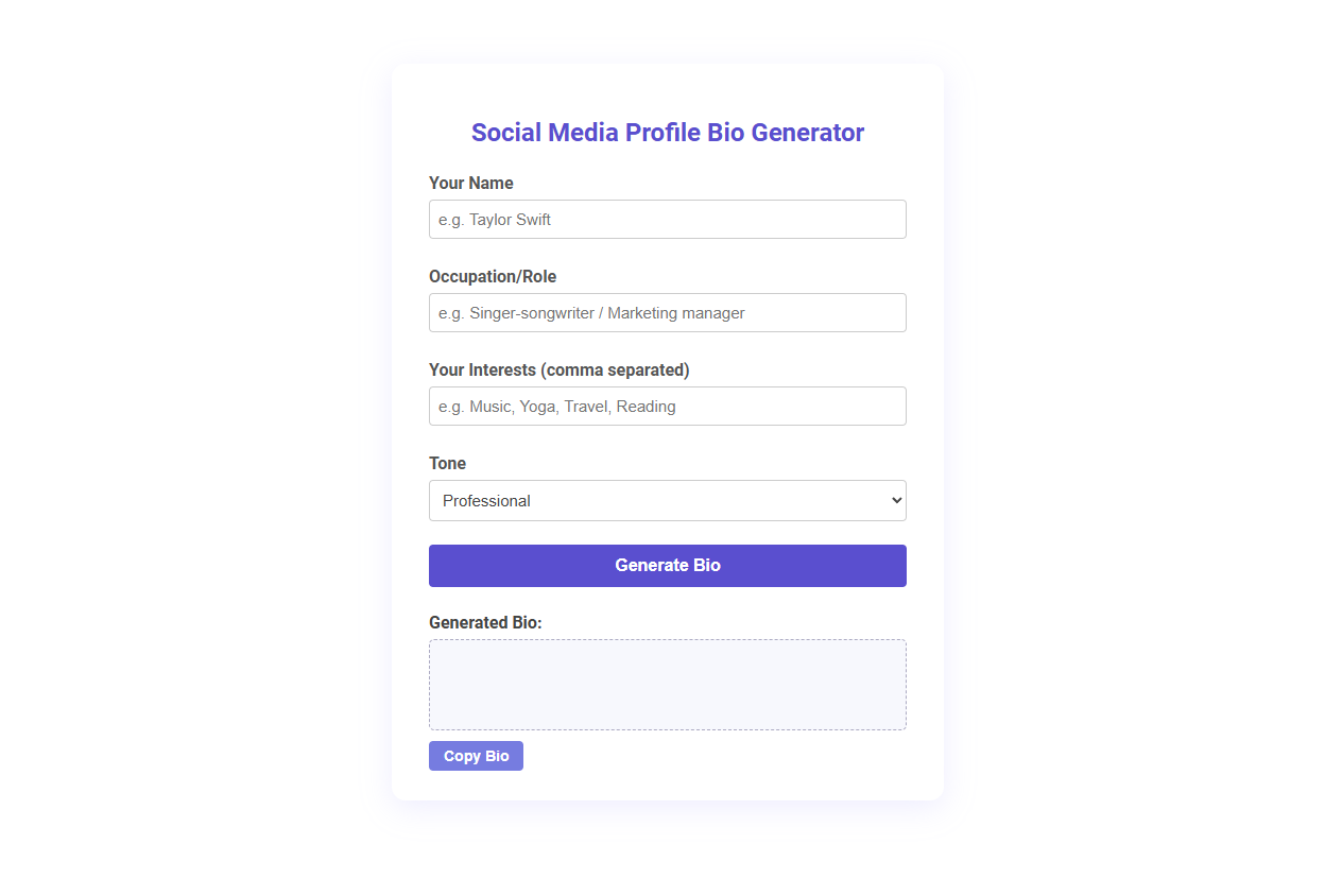 Free Online Tool for Creating Engaging Social Media Profile Bios