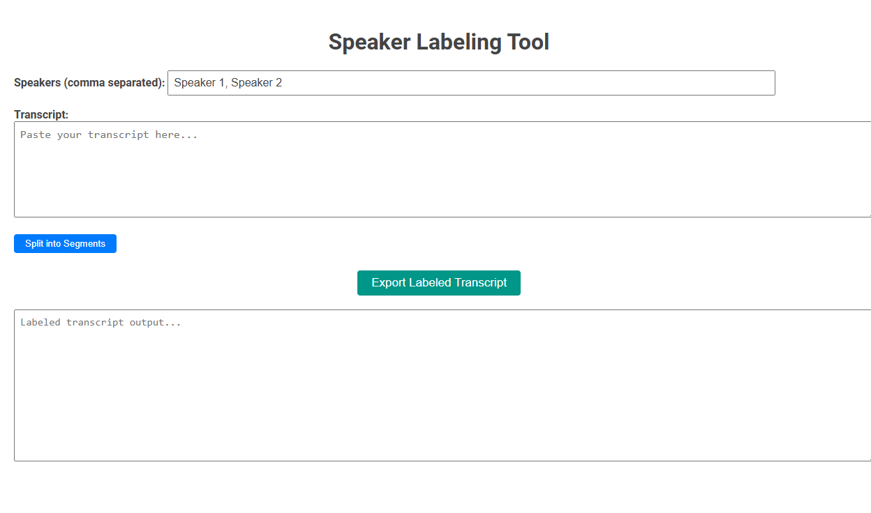 Speaker Labeling Made Easy with a Free Online Tool for Accurate Transcriptions