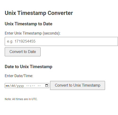 Free Online Tool for Converting Unix Timestamps in Developer Applications