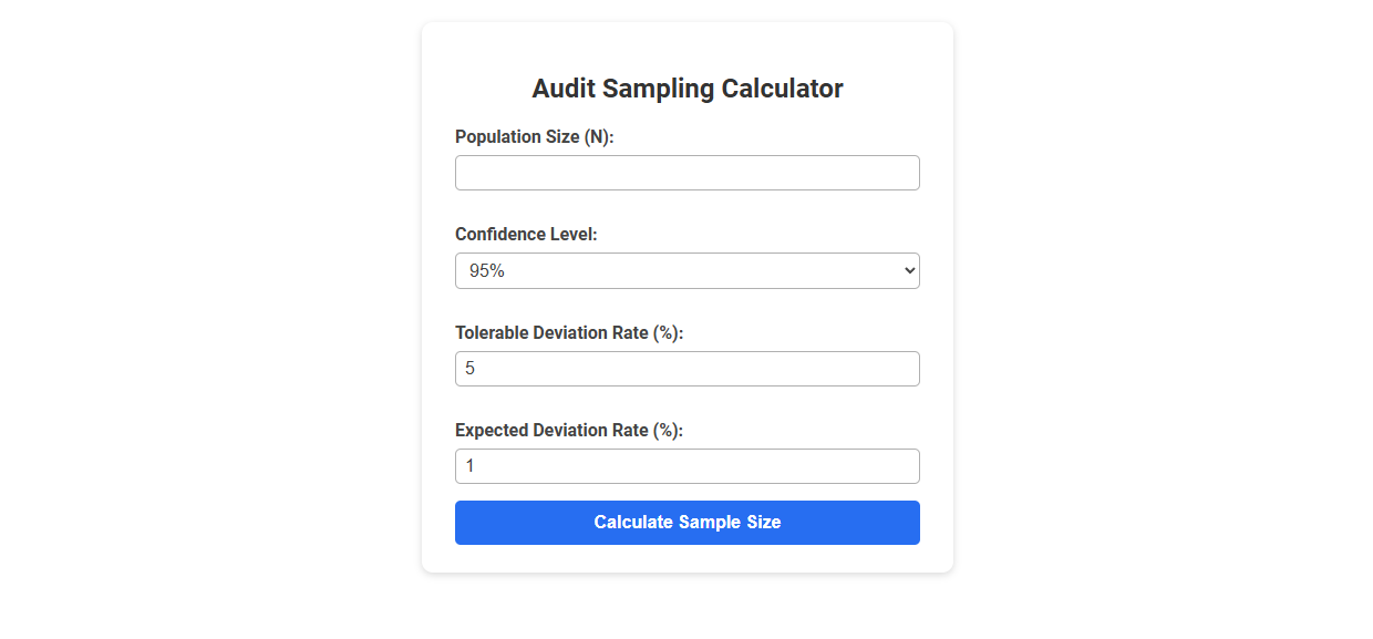 Free Online Tool for Accurate Audit Sampling Calculations