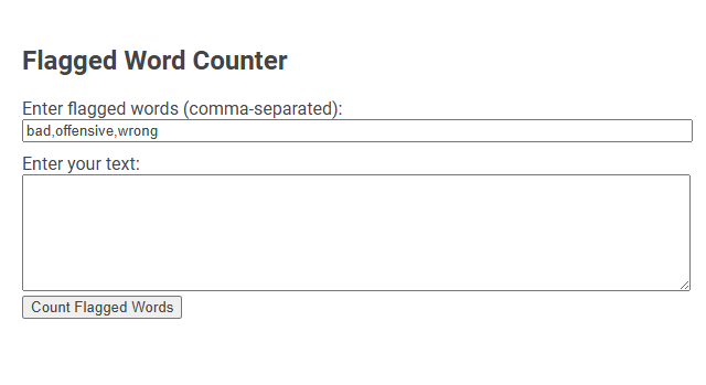 Free Online Tool for Flagged Word Counting in Moderation