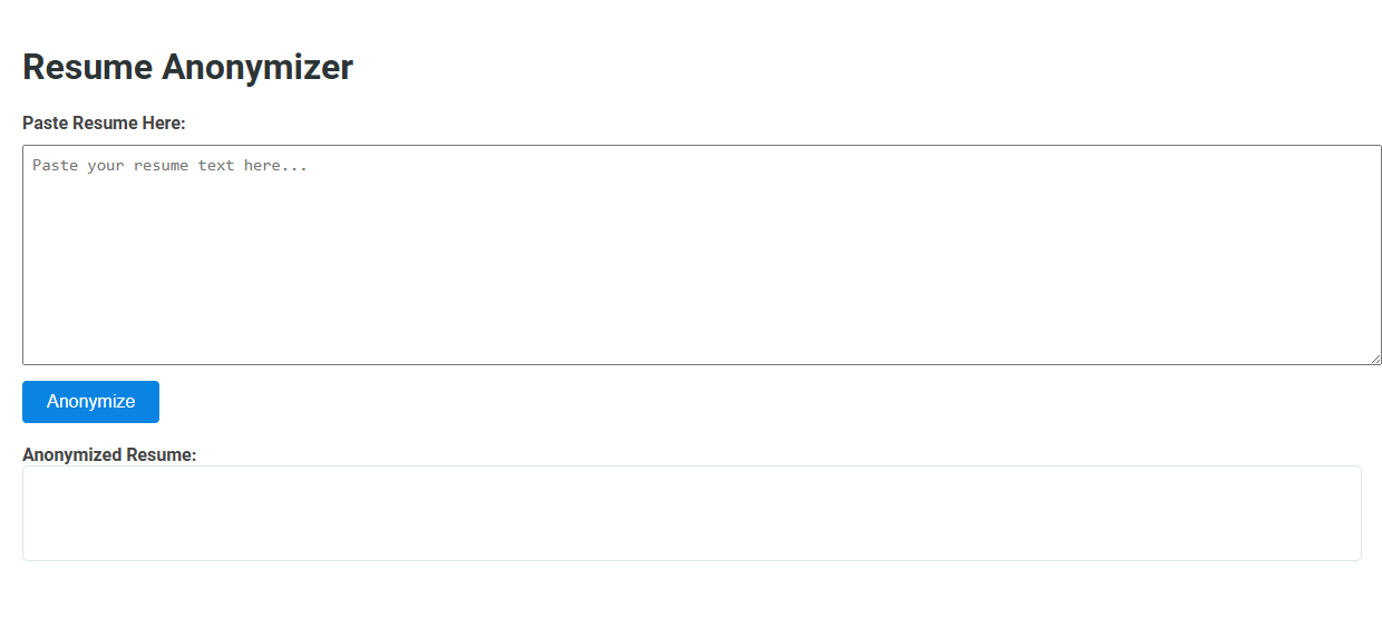 Free Online Tool for Resume Anonymization in Recruiter Workflows