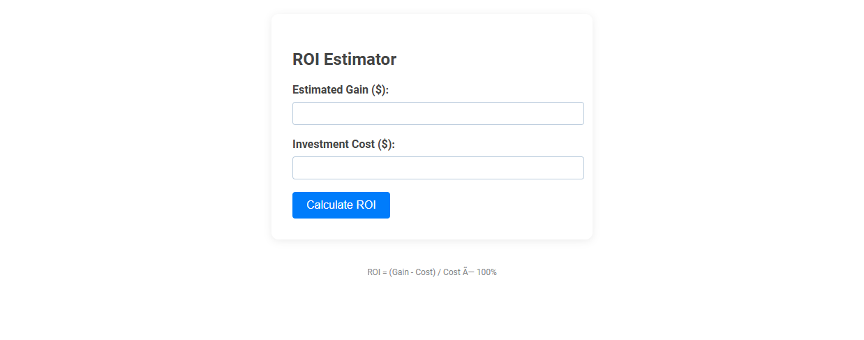 Boost Sales Performance with a Free Online Tool for ROI Estimation