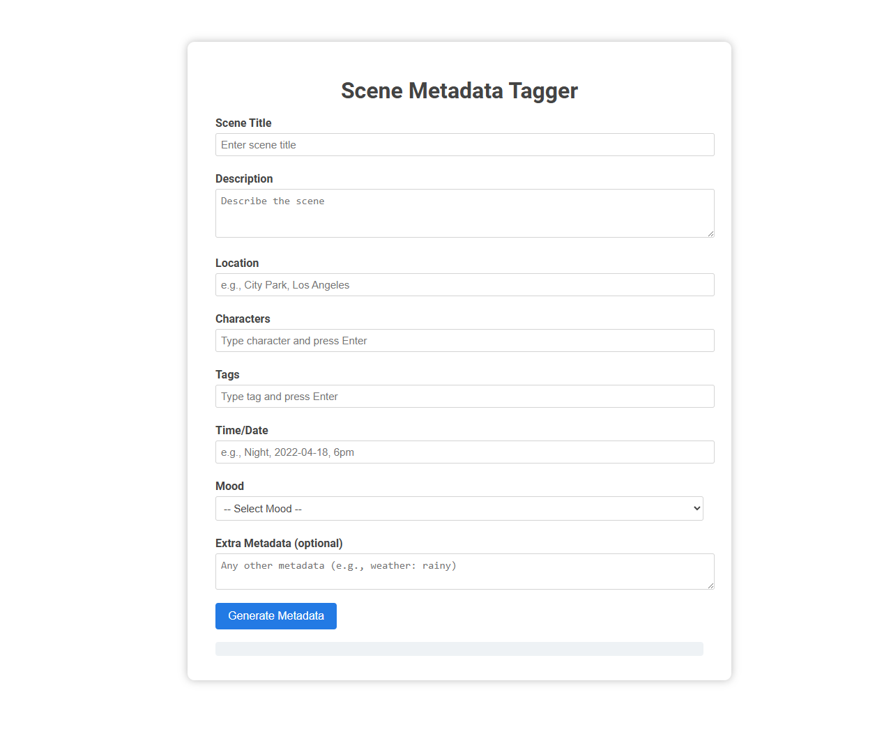 Enhancing Video Organization with a Free Online Tool for Scene Metadata Tagging