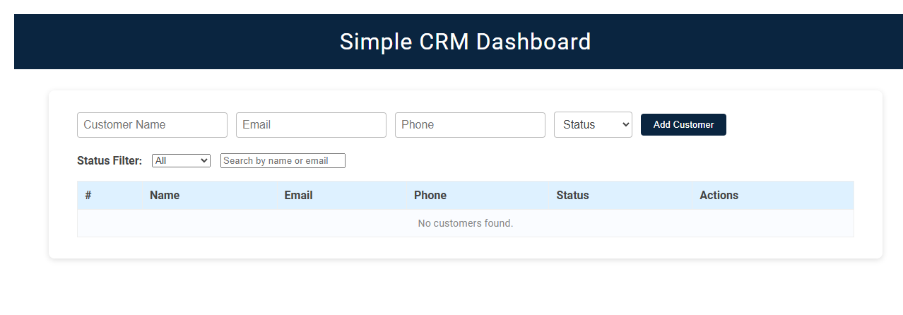 Free Online Tool for Entrepreneurs: Simple CRM Dashboard for Efficient Customer Management