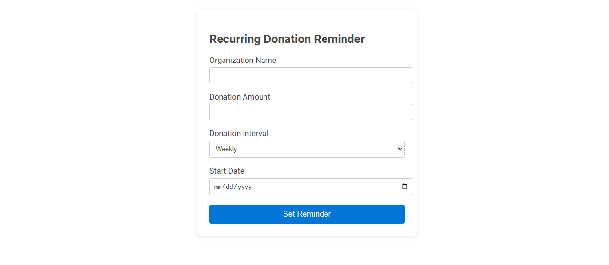 Free Online Tool for Setting Recurring Donation Reminders in the Supporter Category