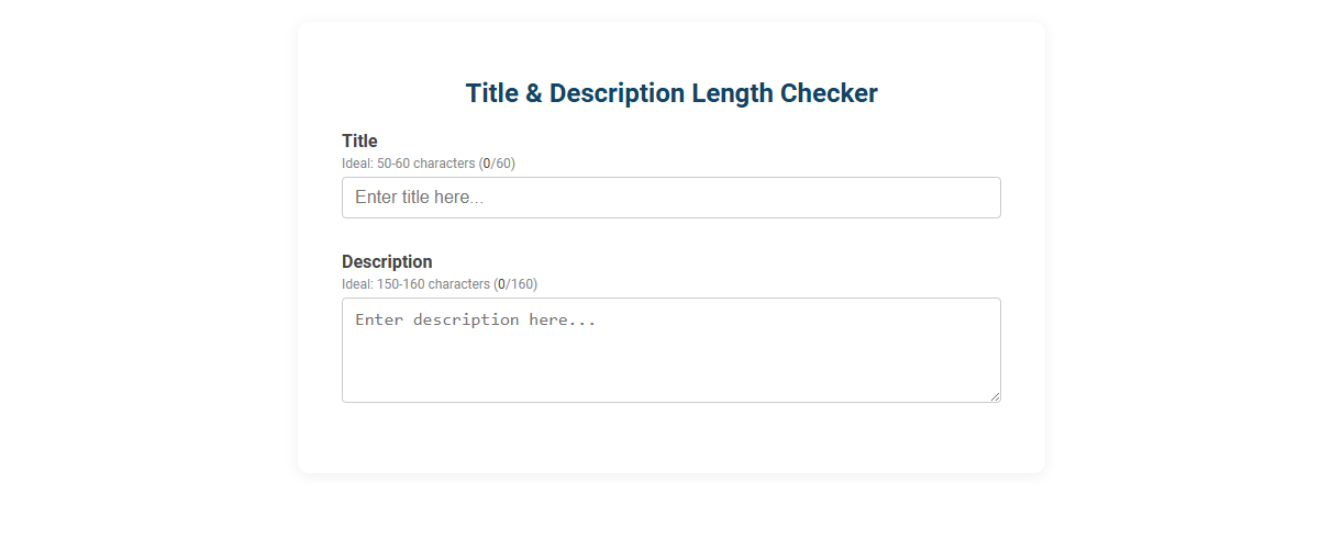 Unlock SEO Success: Free Online Tool for Title & Description Length Checker