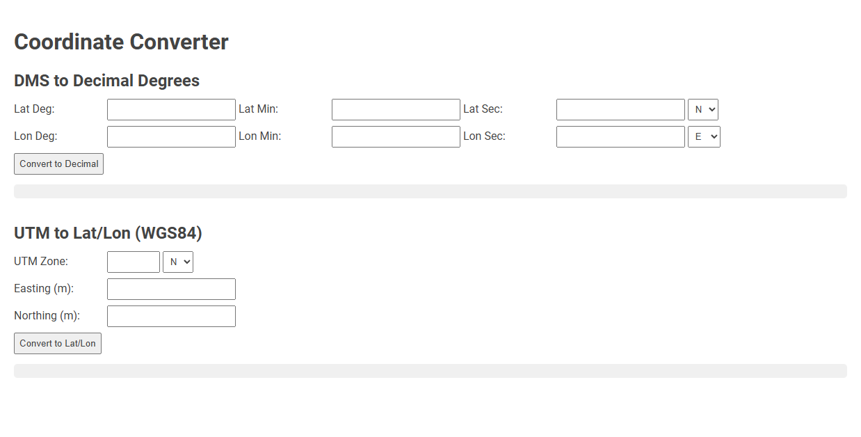 Free Online Tool for Accurate Coordinate Conversion: DMS to Decimal and UTM to Lat/Long for Surveyors