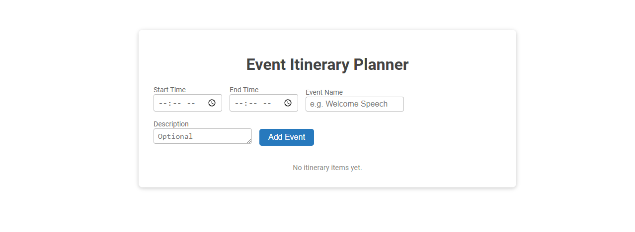 Free Online Tool for Effortless Event Itinerary Planning