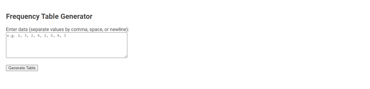 Free Online Tool for Generating Frequency Tables in Data Analysis