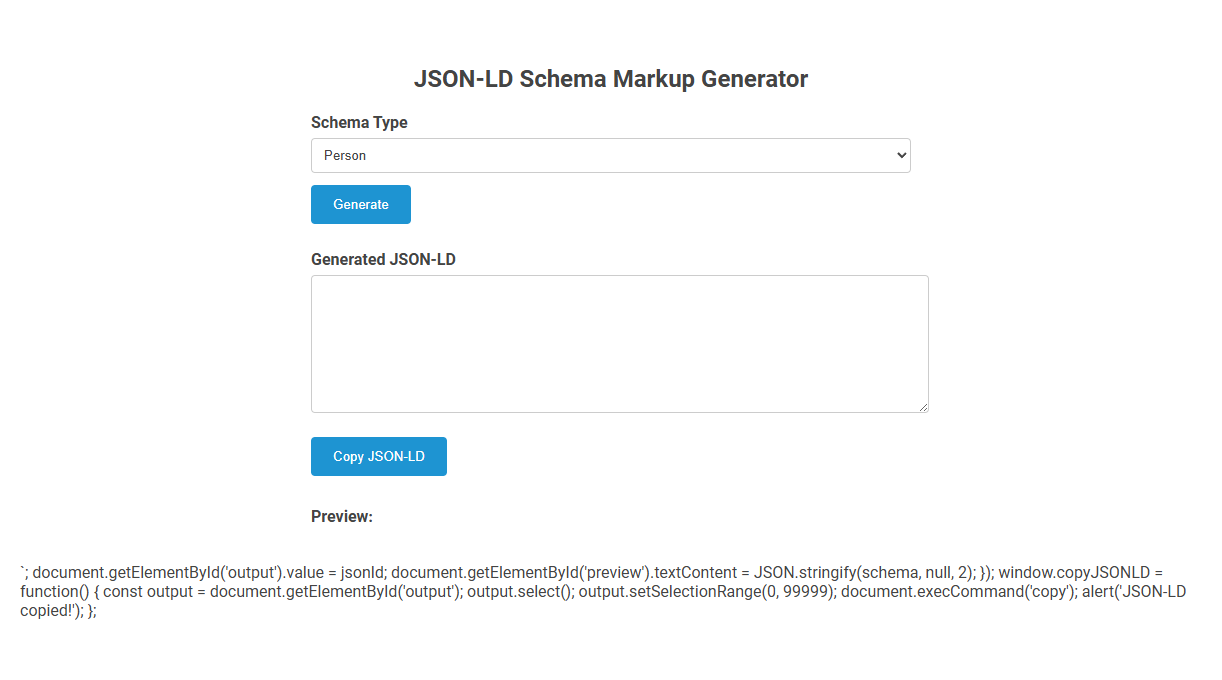 Free Online Tool for Generating JSON-LD Schema Markup for Marketers