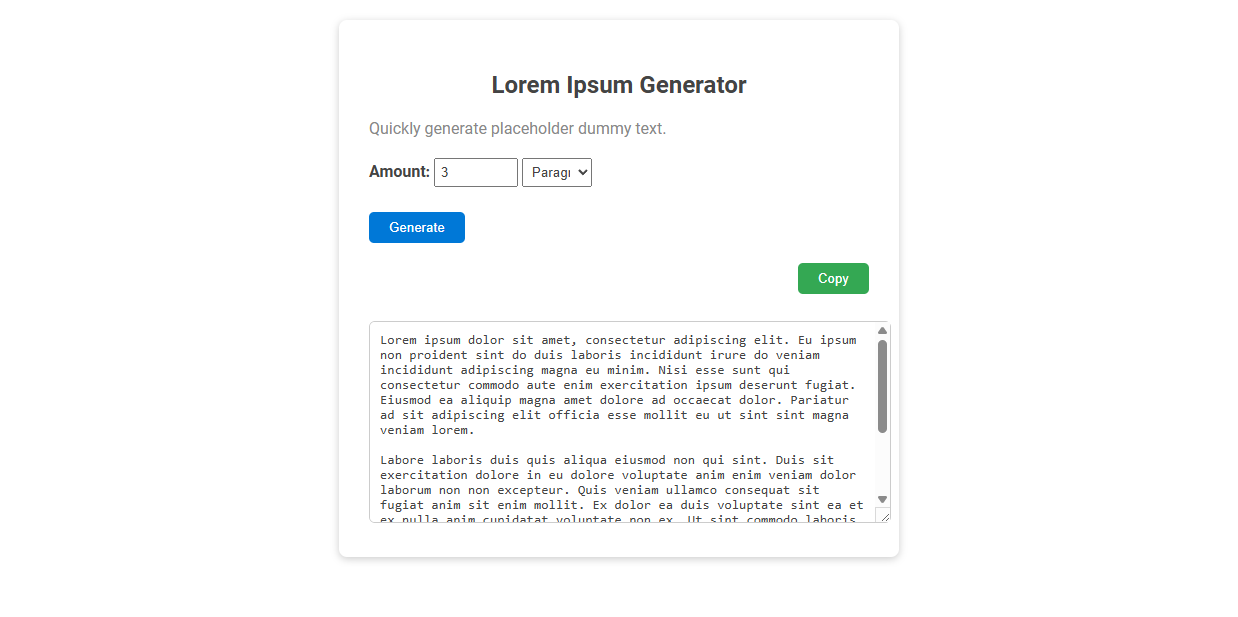 Free Online Tool for Seamless Lorem Ipsum Generation for Developers