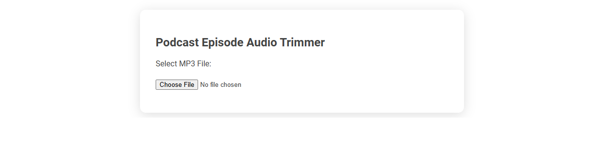 Free Online Tool for Effortless Podcast Episode Audio Trimming