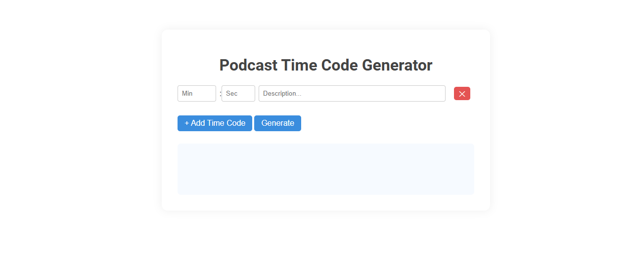 Free Online Tool for Effortless Podcast Time Code Generation