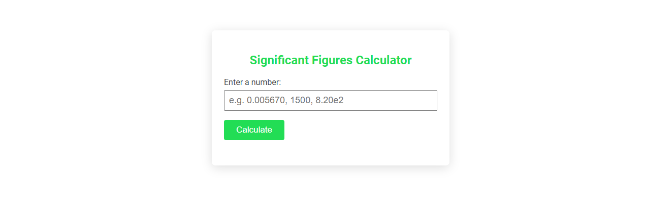 Free Online Tool for Accurate Significant Figures Calculation
